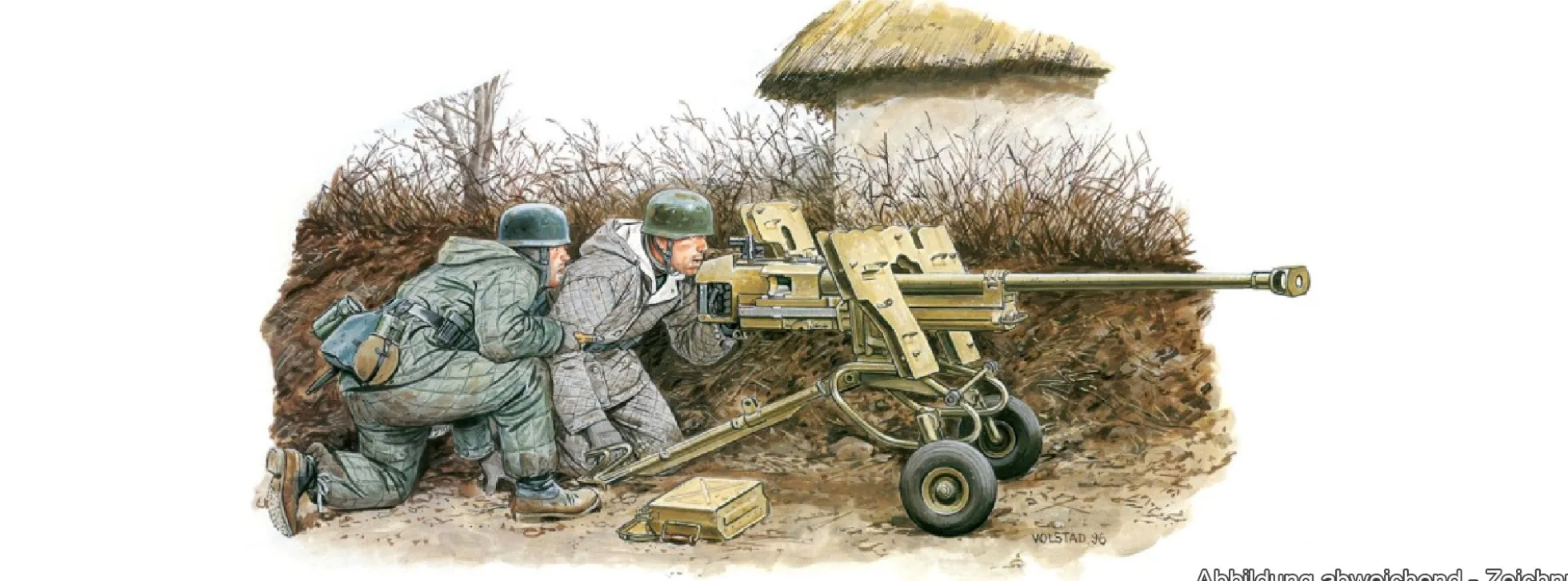DRAGON 6056 German 2.8cm sPzB 41 AT Gun mit Crew | Panzer Bausatz 1:35