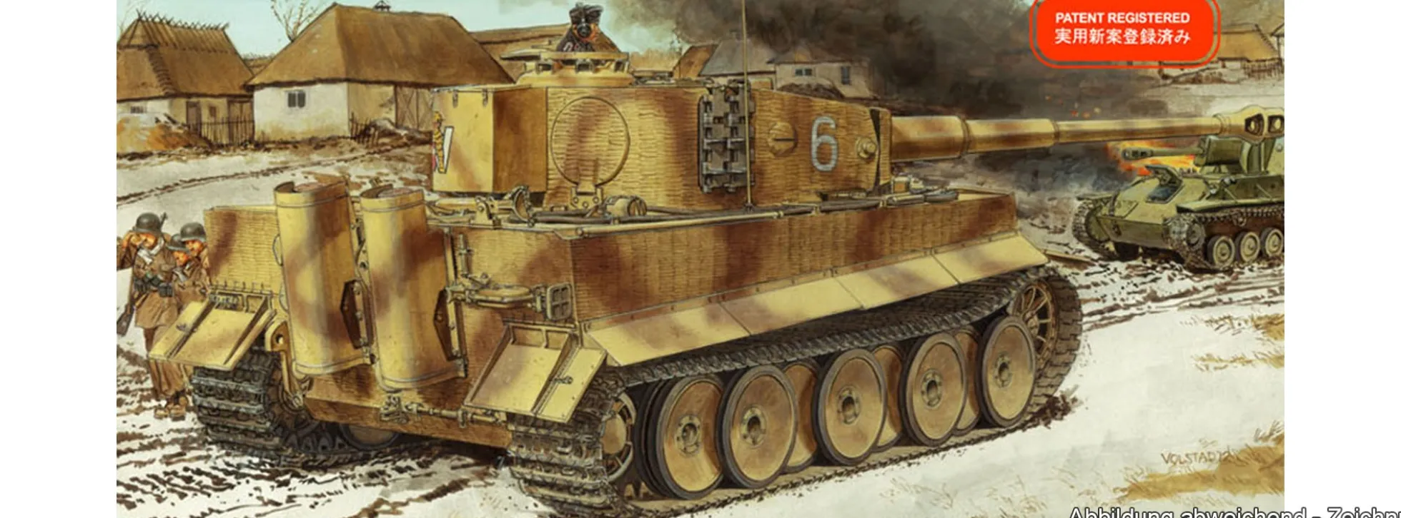 DRAGON 6700 Tiger I Ausf. E mit Zimmerit | Panzer Bausatz 1:35