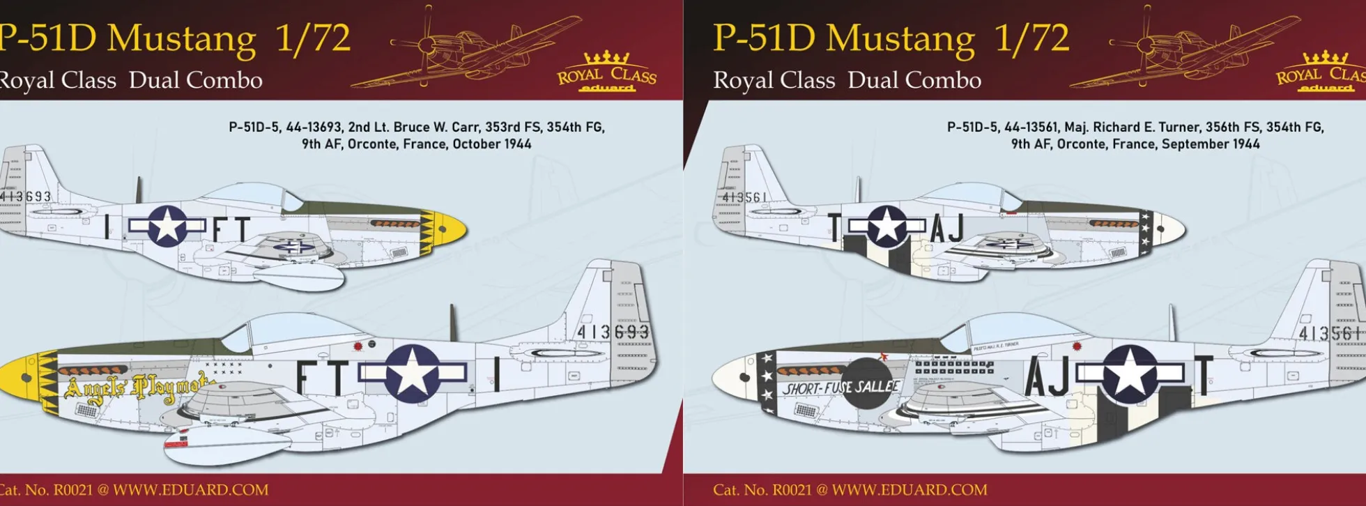 Eduard R0021 North American P-51D Mustang Dual Combo | 2 Stück | Flugzeug Bausätze 1:72