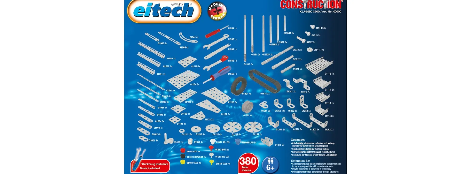 eitech 00900 Metallbaukasten Erweiterungsset | Construction Serie
