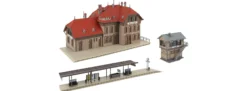 FALLER 190035 Aktions-Set Bahnhof Passendorf | Gebäude Bausatz Spur H0