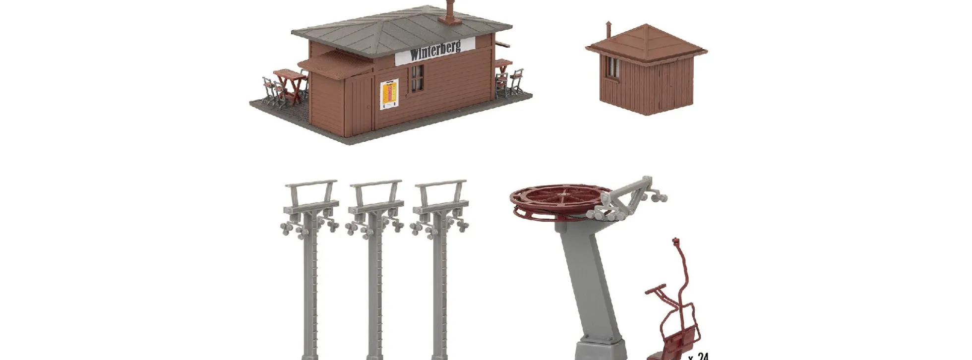 FALLER 134004 Aktions-Set Sessellift | Gebäude Bausatz Spur H0