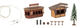 FALLER 134006 Aktions-Set Weihnachtsmarktbude mit Weihnachtsbaum | 2 Stück | Spur H0