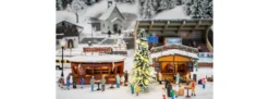 FALLER 134006 Aktions-Set Weihnachtsmarktbude mit Weihnachtsbaum | 2 Stück | Spur H0