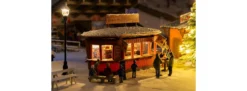FALLER 134006 Aktions-Set Weihnachtsmarktbude mit Weihnachtsbaum | 2 Stück | Spur H0