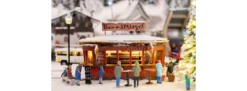 FALLER 134006 Aktions-Set Weihnachtsmarktbude mit Weihnachtsbaum | 2 Stück | Spur H0