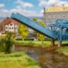 FALLER 222600 Klappbrücke mit Antrieb | Gebäude Bausatz Spur N