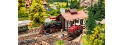 FALLER 222104 Segmentdrehscheibe mit Lokschuppen | Gebäude Bausatz Spur N
