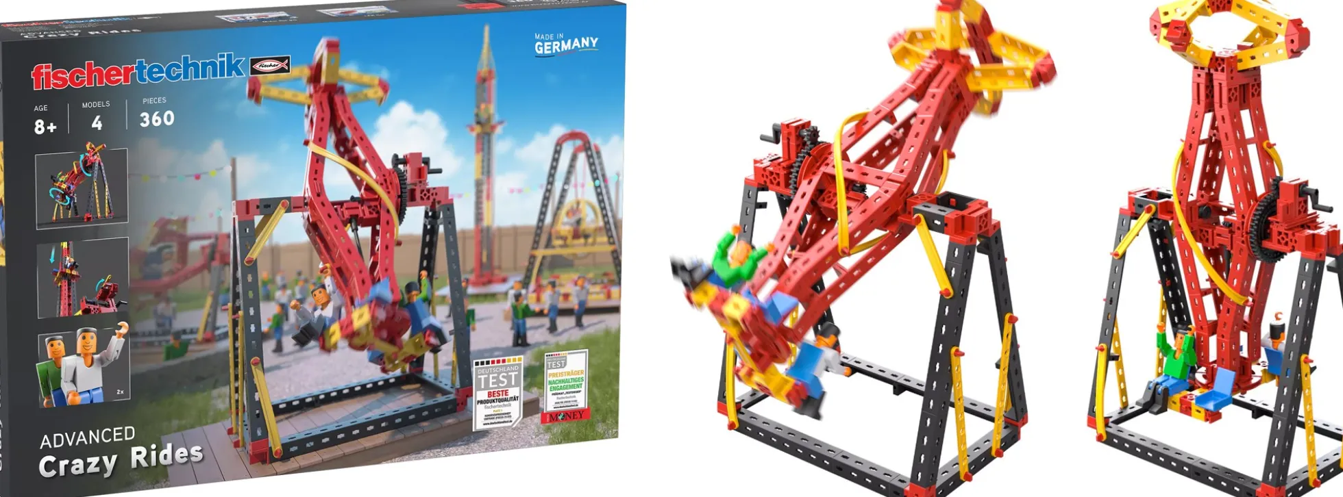 fischertechnik 569019 ADVANCED Crazy Rides | 364 Teile | 4 Modelle | Ab 8 Jahren