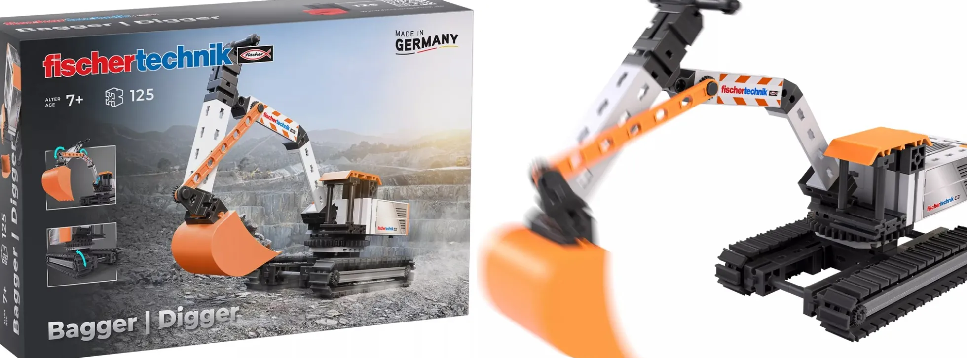 fischertechnik 576104 TECHNIK Bagger | 125 Teile | Ab 7 Jahren