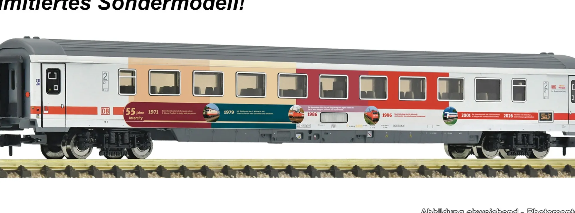 FLEISCHMANN 6260137 Schnellzugwagen Bpmmz 2. Kl. - 55 Jahre InterCity - DB AG | Spur N