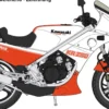 Hasegawa 21745 Kawasaki KR250 | weiß/rot | Motoradmodell Bausatz 1:12