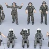 HASEGAWA 636005 U.S. Piloten und Bodencrew 1/48