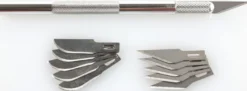 Heller 99009 Aluminium-Skalpell mit Feinspitz-Klinge | Modellbauwerkzeug