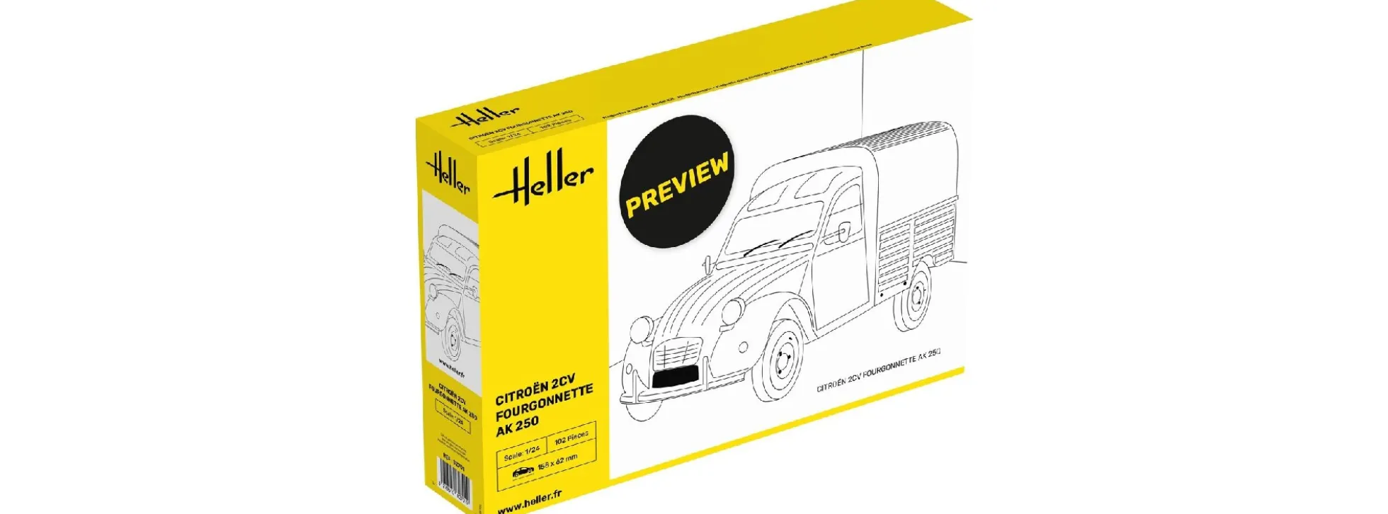 Heller 82701 Citroen 2CV Fourgonette AK 250 | PKW-Bausatz 1:24