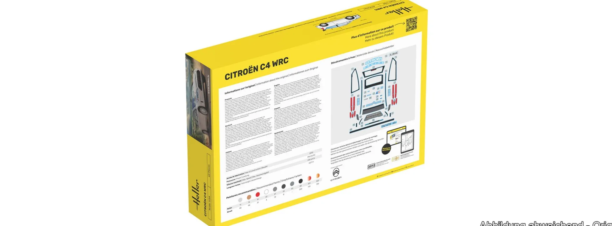 Heller 56756 Citroen C4 WRC Starter-Kit | Auto Bausatz 1:24