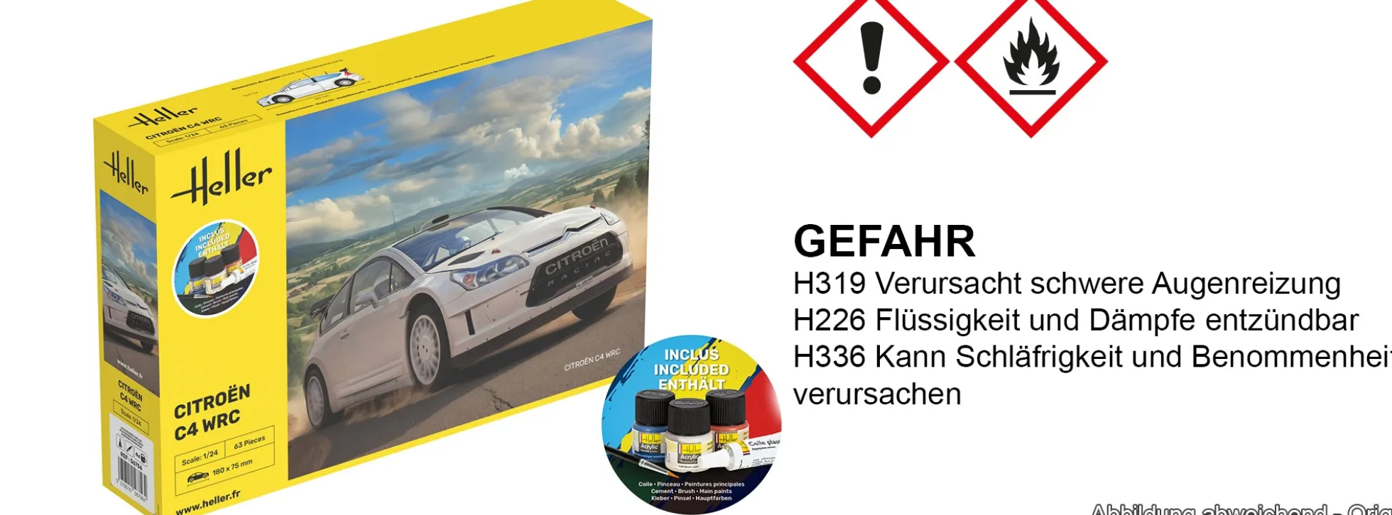 Heller 56756 Citroen C4 WRC Starter-Kit | Auto Bausatz 1:24