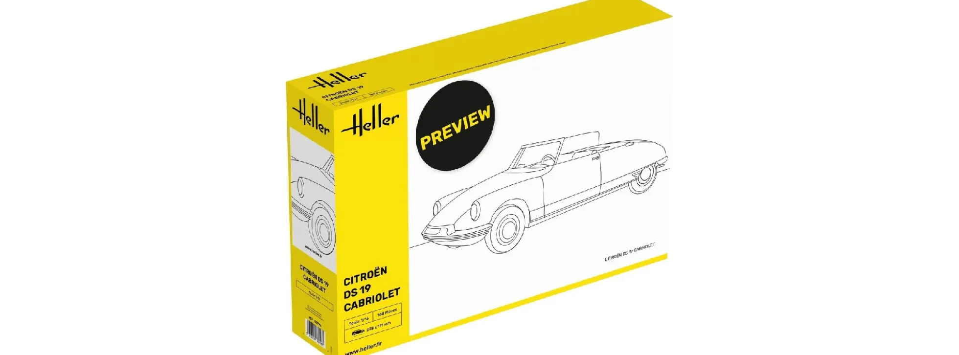 Heller 80796 Citroen DS19 Cabriolet | Auto Bausatz 1:16
