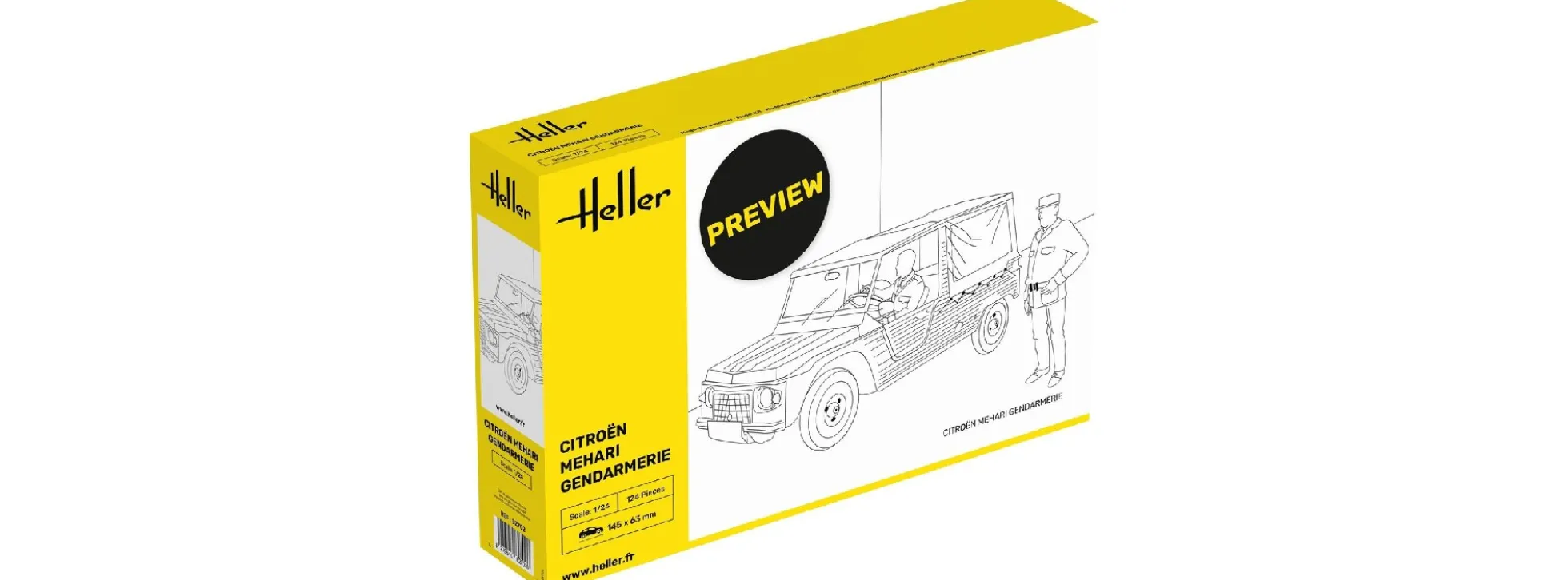 Heller 82702 Citroen Mehari Gendarmerie | Auto Bausatz 1:24