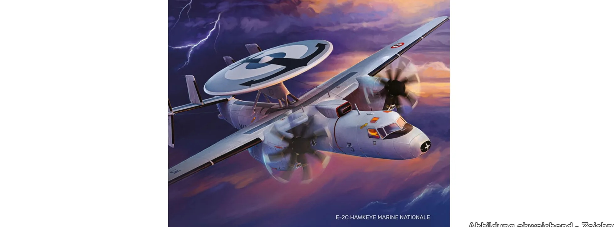 Heller 58302 Grumman E-2C Hawkeye Marine Nationale | Starter-Kit | Flugzeug Bausatz 1:72