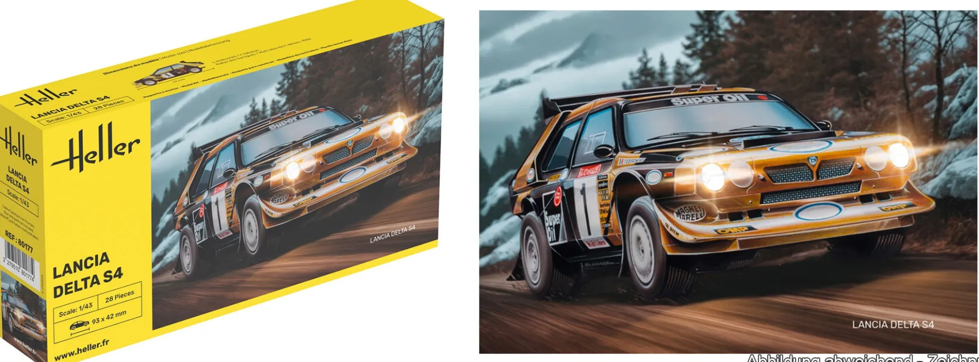 Heller 80177 Lancia Delta S4 | Auto Bausatz 1:43