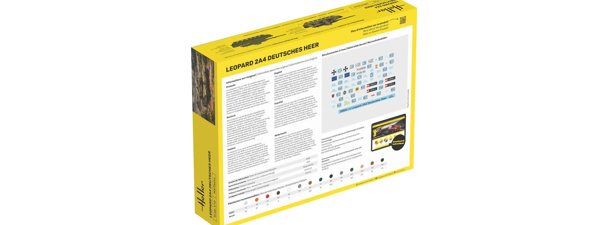 Heller 35800 Leopard 2A4 - Deutsches Heer | Starter-Kit | Militär Bausatz 1:72