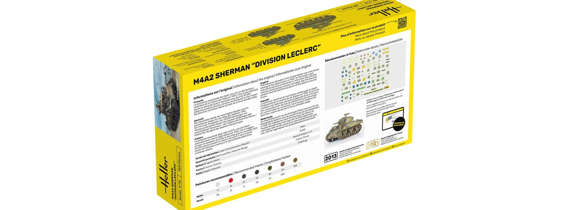 Heller 79894 M4A2 Sherman Division Leclerc | Militär Bausatz 1:72