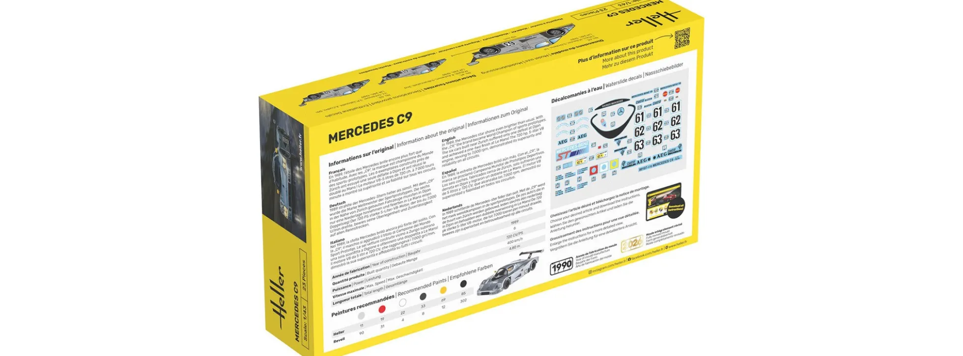 Heller 56107 MB C9 | Starter-Kit | Auto Bausatz 1:43