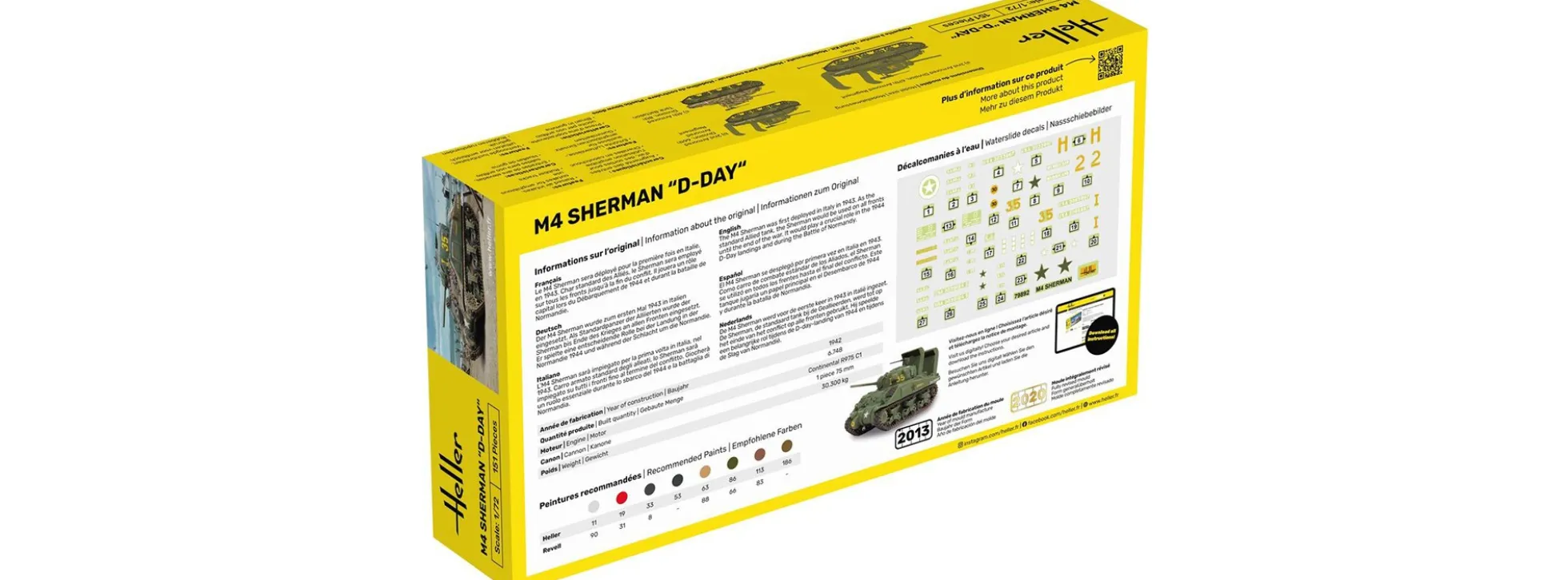 Heller 56892 M4 Sehrman D-Day | Starter-Kit | Militär Bausatz 1:72