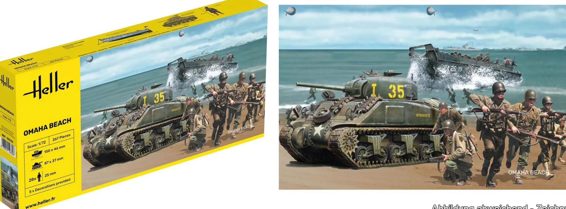 Heller 50332 Omaha Beach | Panzer Bausatz 1:72