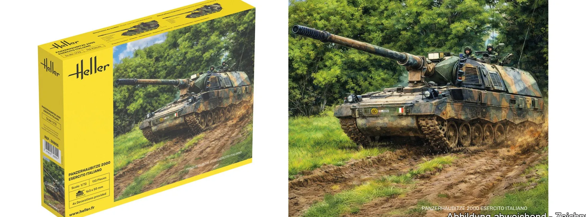 Heller 30805 Panzerhaubitze 2000 - Esercito Italiano | Militär Bausatz 1:72