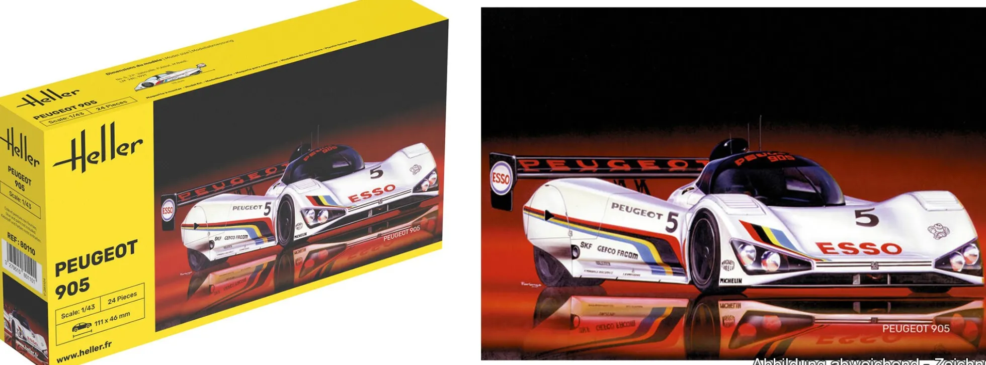 Heller 80110 Peugeot 905 | Auto Bausatz 1:43