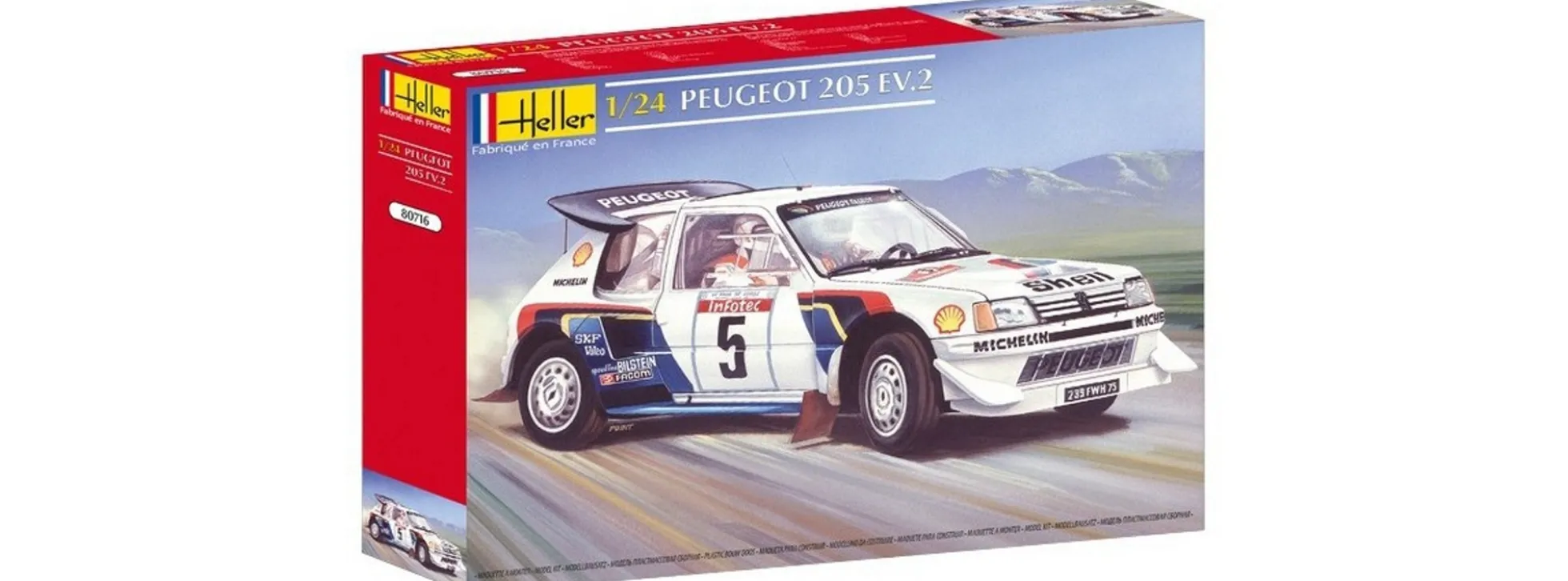 Heller 80716 Peugeot 205 EV2 | Auto Bausatz 1:24