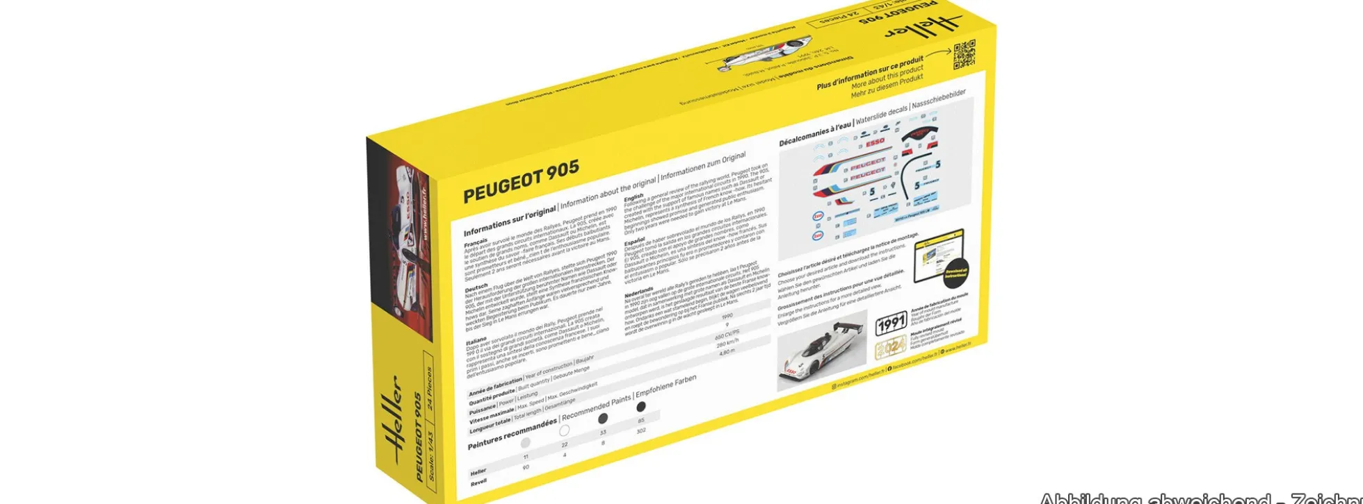 Heller 56110 Peugeot 905 Starter-Kit | Auto Bausatz 1:43