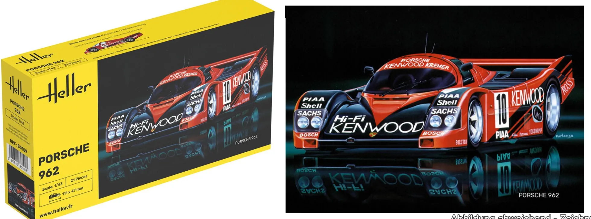 Heller 80109 Porsche 962 | Auto Bausatz 1:43