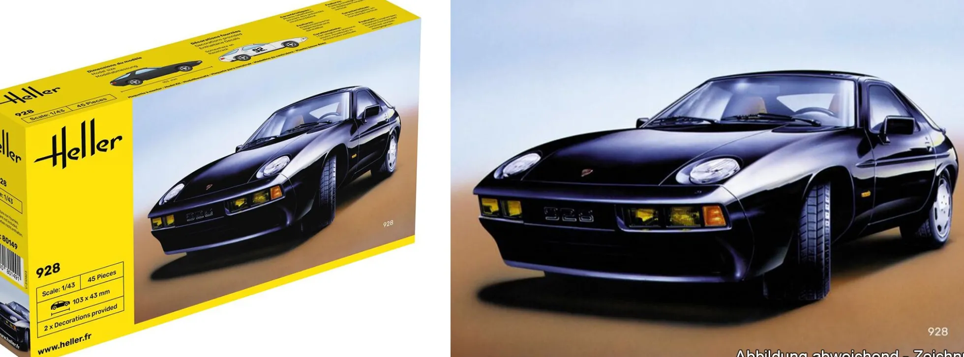 Heller 80149 Porsche 928 | Auto Bausatz 1:43
