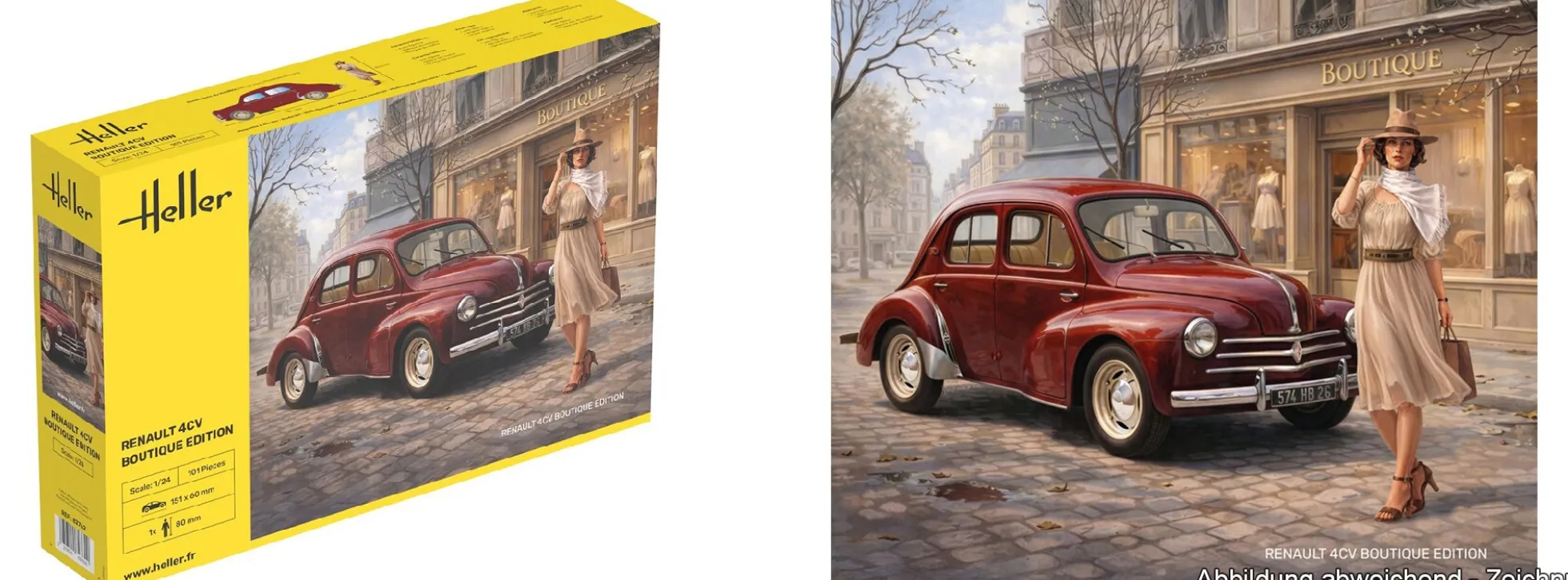 Heller 82762 Renault 4CV Boutique Edition | Auto Bausatz 1:24