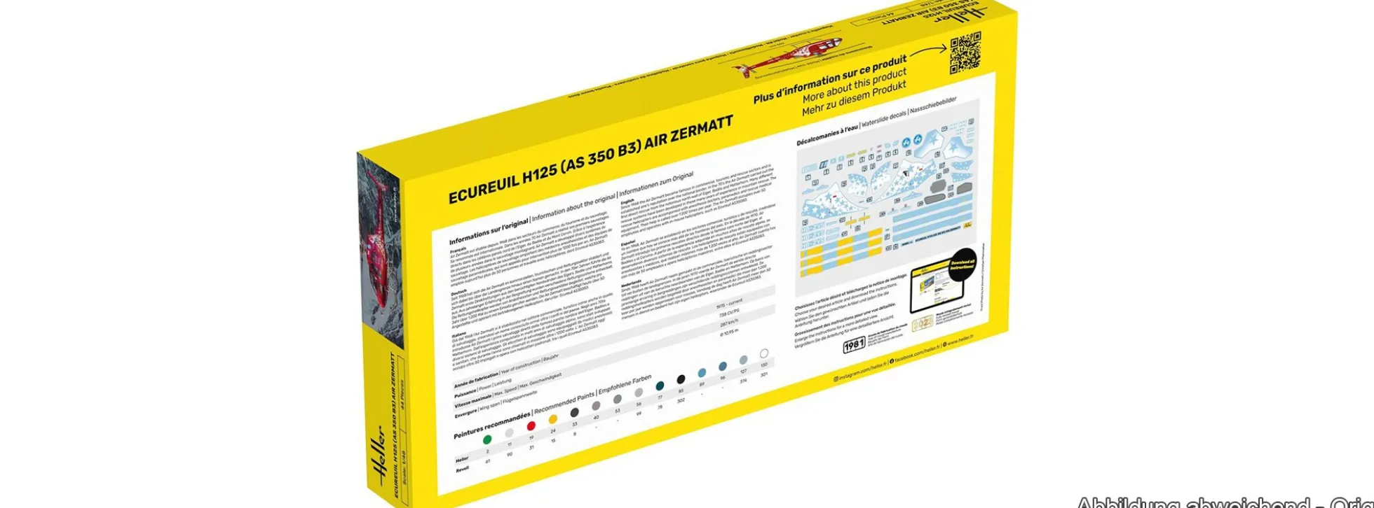 Heller 56490 Starter-Kit AS350 B3 Ecureuil | Helikopter Bausatz 1:48