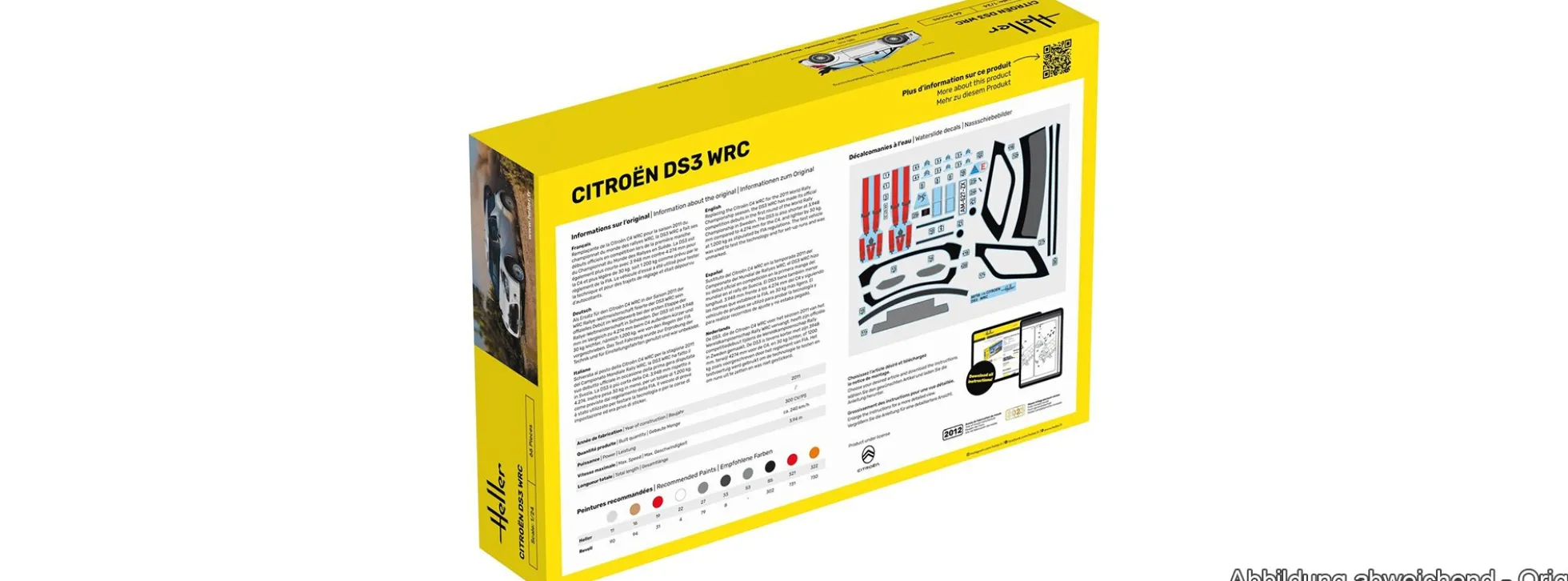 Heller 56758 Starter-Kit Citroen DS3 WRC | Auto Bausatz 1:24