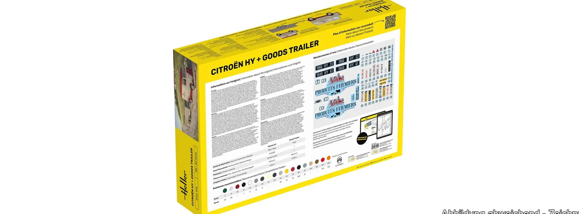 Heller 52331 Starter-Kit Citroen HY + Goods Trailer | LKW-Bausatz 1:24