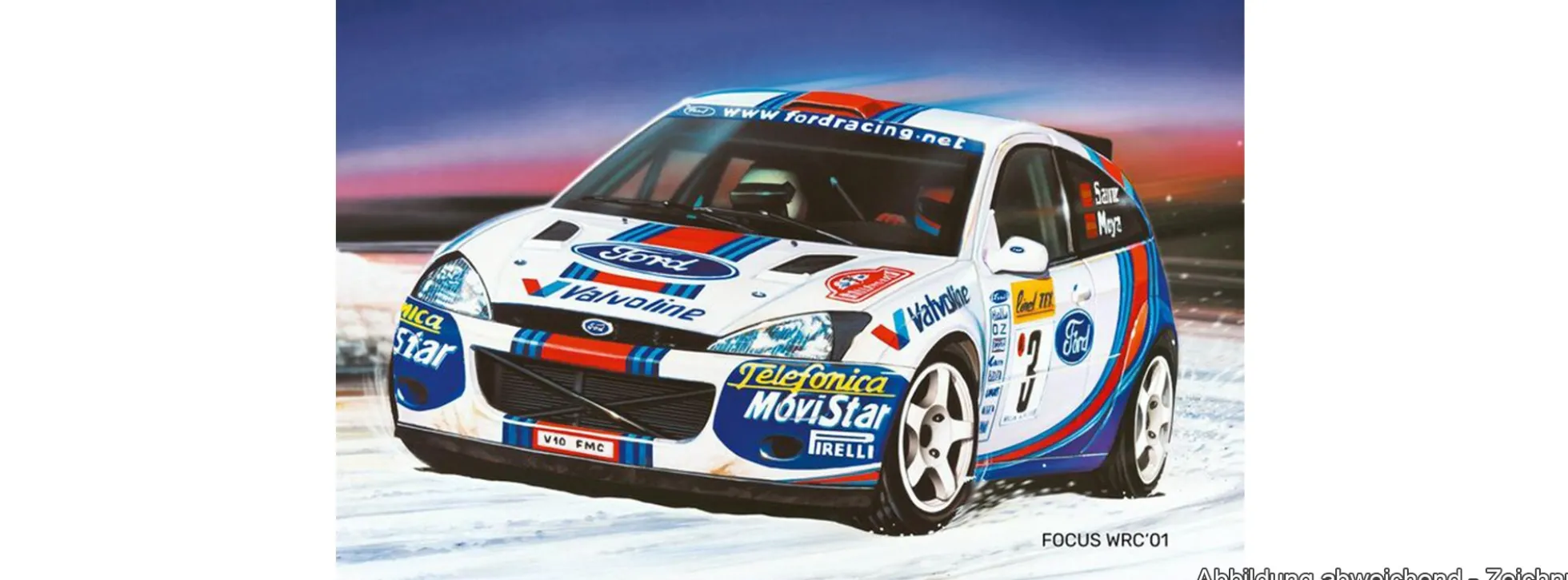 Heller 56196 Starter-Kit Focus WRC 01 | Auto Bausatz 1:43