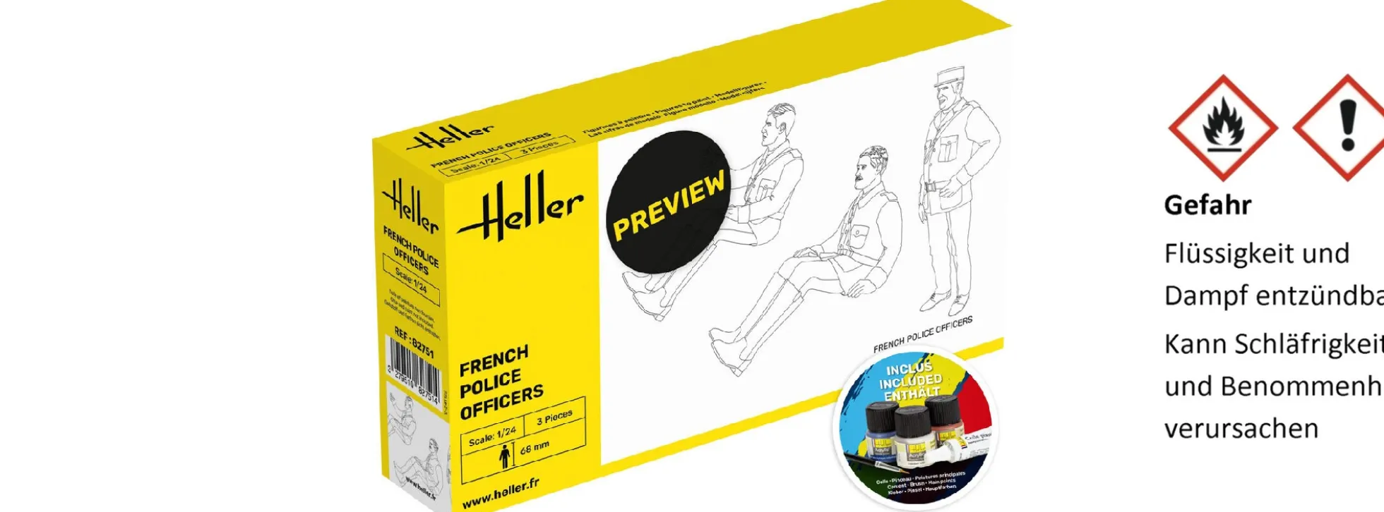 Heller 58751 Starter-Kit French Police Officers | Figuren Bausatz 1:24