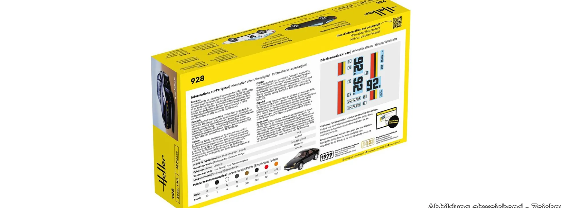 Heller 56149 Starter-Kit Porsche 928 | Auto Bausatz 1:43