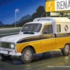 Heller 58700 Starter-Kit Renault 4 Fourgonette F4 | Auto Bausatz 1:24
