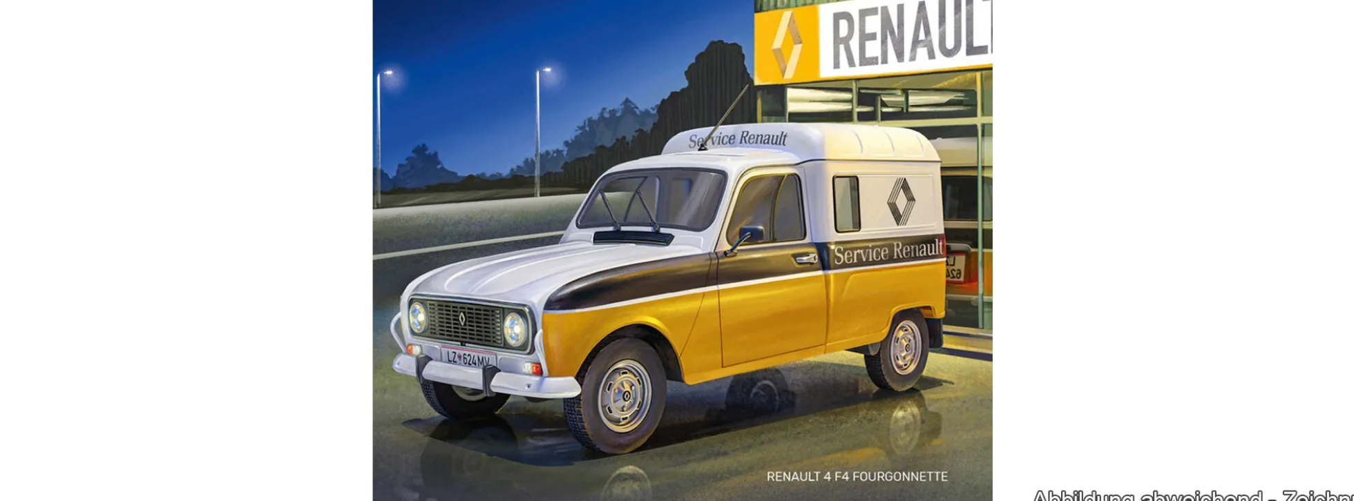 Heller 58700 Starter-Kit Renault 4 Fourgonette F4 | Auto Bausatz 1:24