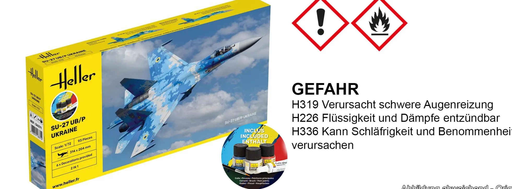 Heller 56371 Starter-Kit SU-27 UB/P Ukraine | Flugzeug Bausatz 1:72