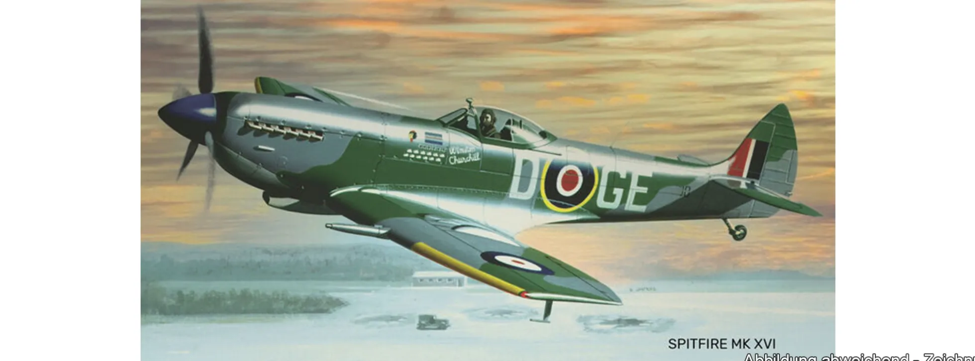 Heller 56282 Supermarine Spitfire MK XVI | Starter-Kit | Flugzeug Bausatz 1:72