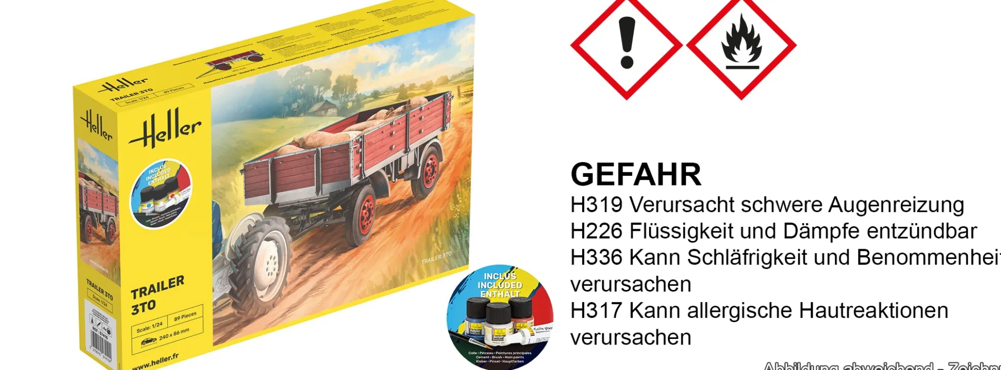 Heller 57410 Trailer 3TO | Starter-Kit | Agrarmodell Bausatz 1:24