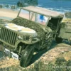 Heller 56997 US M151 1/4-Ton Nutzfahrzeug + Anhänger | Starter-Kit | Militär Bausatz 1:72