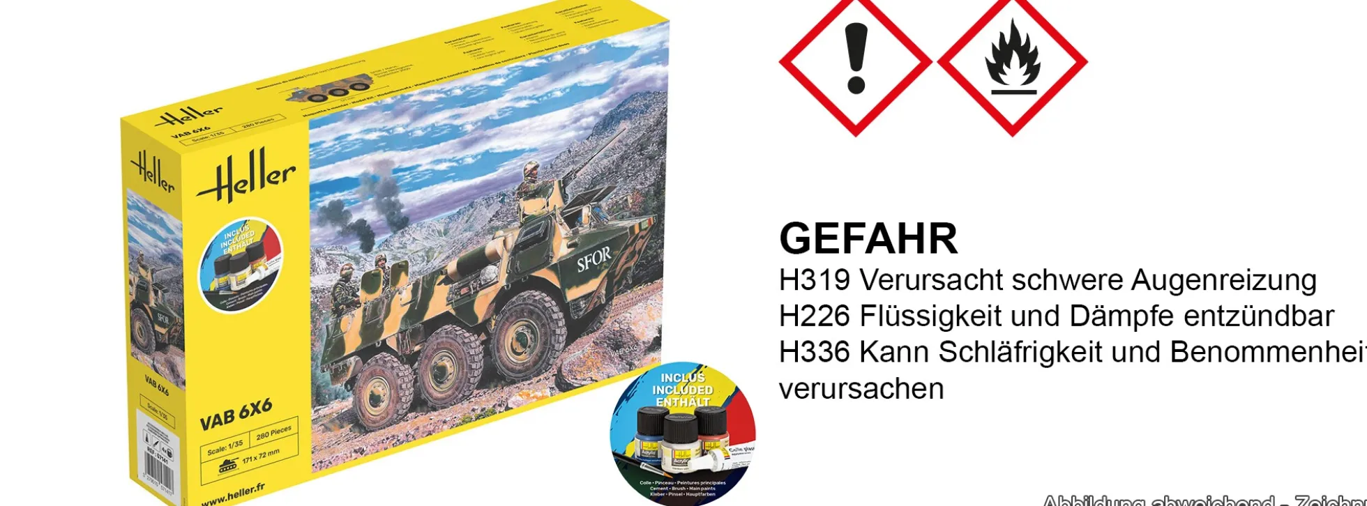Heller 57141 VAB 6x6 Starter-Kit | Panzer Bausatz 1:35